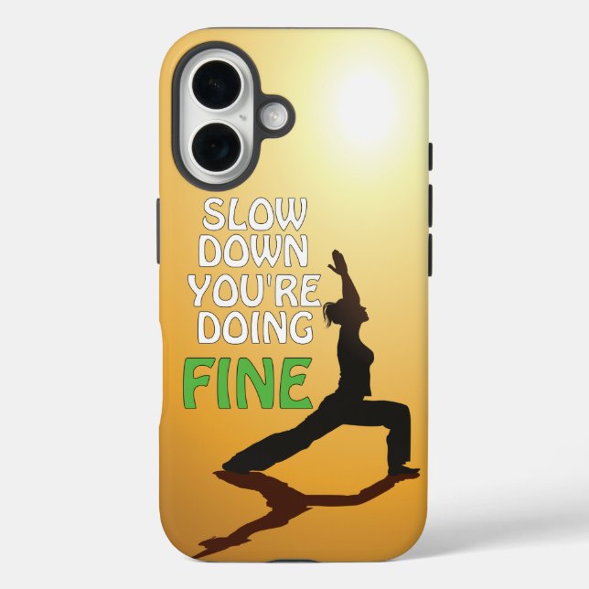 Langsam machen Sie schöne Motivierend Yoga Case-Mate iPhone Hülle (Rückseite)