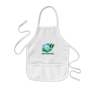 Langsam mit Sanitizer die sonnige Schnecke Kinderschürze