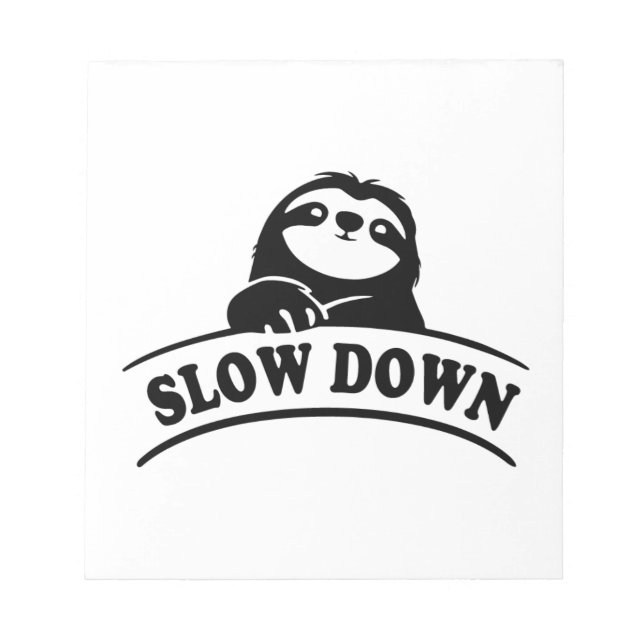 LANGSAM NACH UNTEN NOTIZBLOCK (Vorderseite)