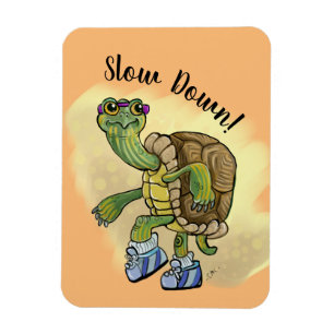 Langsam, Schildkröte schnell Niedliche Terrapin Magnet