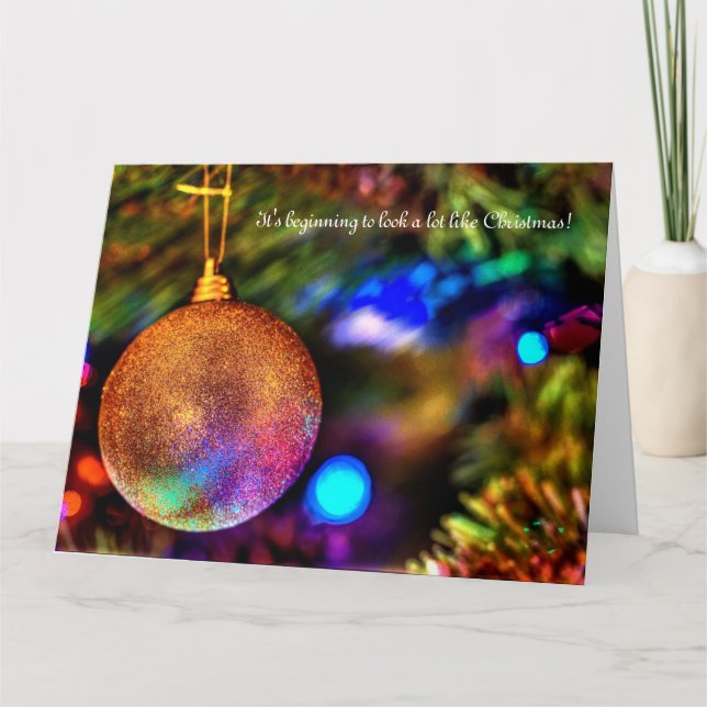 Langsam sieht es sehr nach Weihnachtskarte aus Karte (Vorderseite)