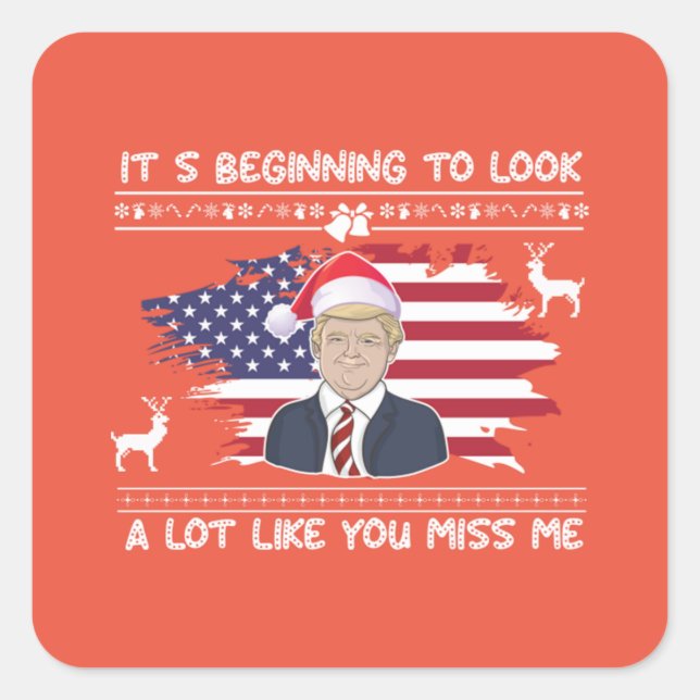 Langsam sieht es so aus, als ob du mich vermisst quadratischer aufkleber (Vorderseite)