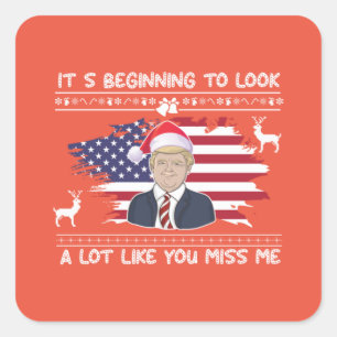 Langsam sieht es so aus, als ob du mich vermisst quadratischer aufkleber