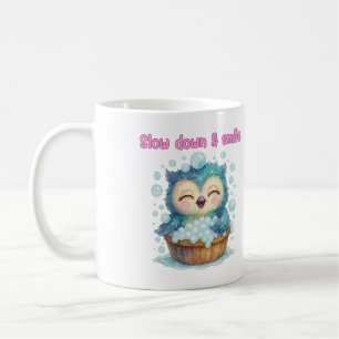 Langsam und lächeln - Niedliches entspanntes Schel Kaffeetasse
