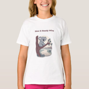 **"Langsam und stetig siegt – Motivierendes süßes T-Shirt
