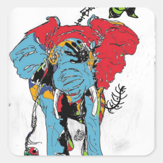 langsam wachsend quadratischer aufkleber