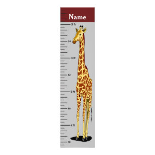 Langsam wachsender Giraffe-Wachstumsdiagramm mit K Fotodruck