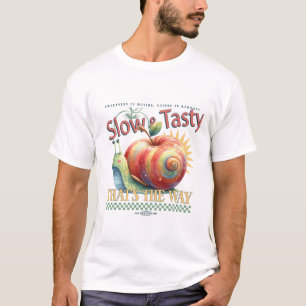 Langsame aber leckere Schnecke Lustiges Lebensmitt T-Shirt
