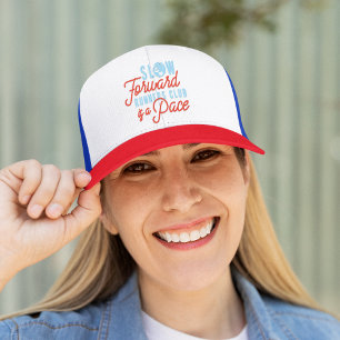 Langsame Läufer Club Funny Sloth Blauer Text Truckerkappe