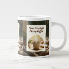 Langsame Morgenstunden Starker Kaffee Cozy Morning Jumbo-Tasse