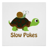 Langsame Pokes - Niedliche Schildkröte und Schneck