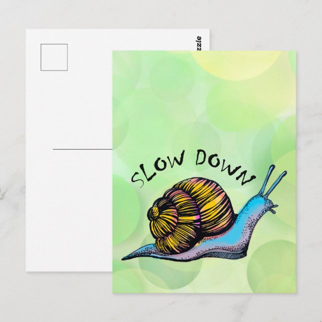 Langsame Postkarte (Vorne/Hinten)