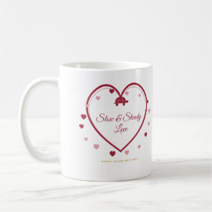 Langsame & Stetige Liebe Schildkröten Valentins Mu Kaffeetasse