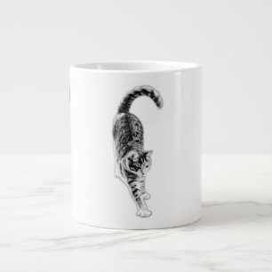 Langsame Stretch Tabby Katze Tasse