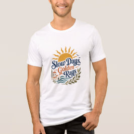 Langsame Tage Golden Rays Sommer-Sonne T-Shirt Tri-Blend Shirt