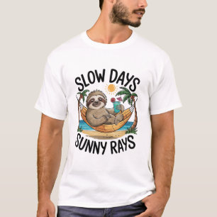 Langsame Tage Sonnige Vibes Faultier Hängematte Tr T-Shirt