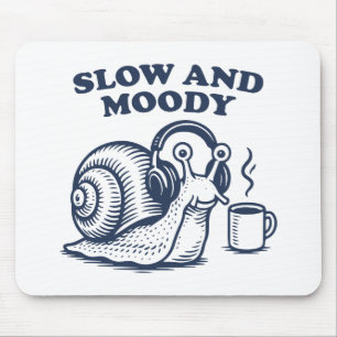 Langsame und mürrische Schnecke Mousepad