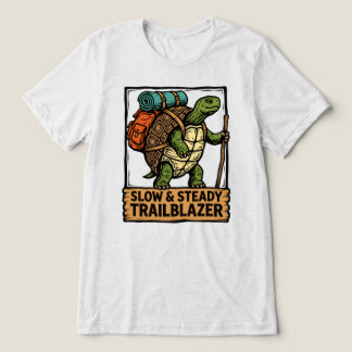 Langsame und stetige Schildkröte Rucksacktourist Tri-Blend Shirt