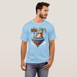 Langsame WiFi Zone - Funny Pixel Art Sloth Urlaub T-Shirt