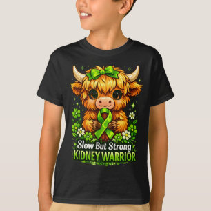 Langsamer aber starker Nierenkrieger Highland-Kuh T-Shirt