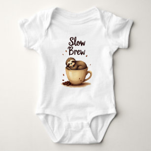 Langsamer Kaffee-Schlauch Baby Strampler