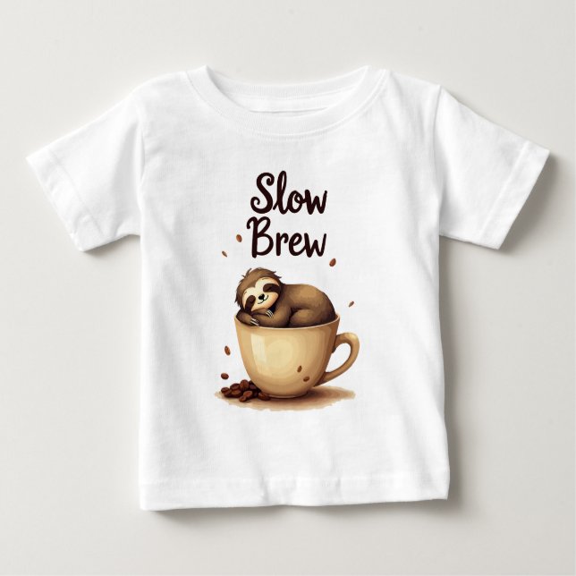 Langsamer Kaffee-Schlauch Baby T-shirt (Vorderseite)