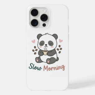 Langsamer Morgen Panda Handyhülle   Cute Kawaii Sc iPhone 15 Pro Max Hülle
