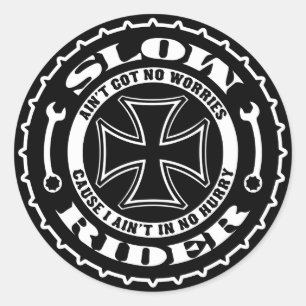 Langsamer Runder Aufkleber