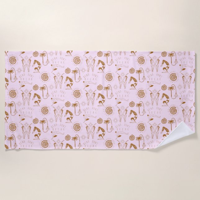 Langsames Design Co Yoga Beach Handtuch (Vorderseite)