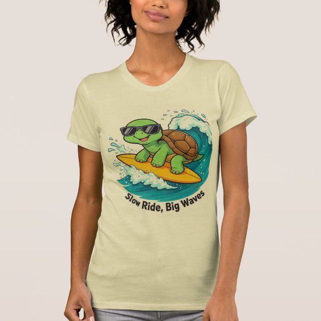 LANGSAMES FAHREN, GROSSE WELLEN T-Shirt (Vorderseite)