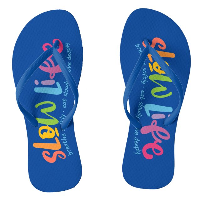 Langsames Leben Flip Flops (Fußbett)
