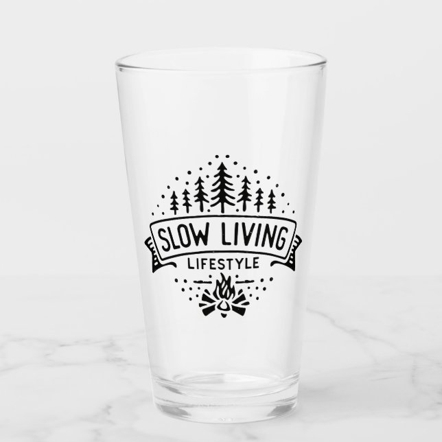 Langsames Leben Glas (Vorderseite)