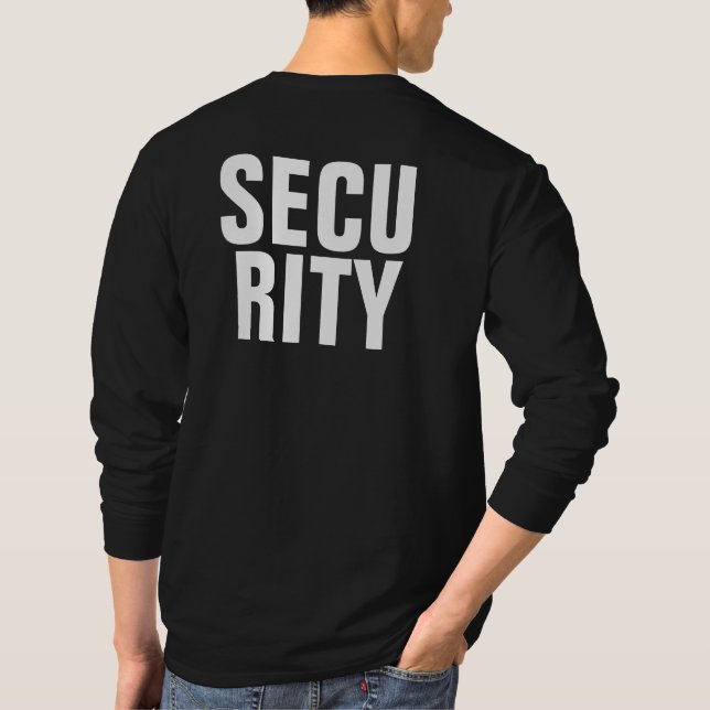 Langsames Schwarz-Weiß-Template - Sicherheit T-Shirt (Rückseite)