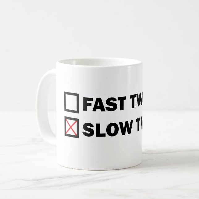 Langsames Twitter Kaffeetasse (Vorderseite Links)