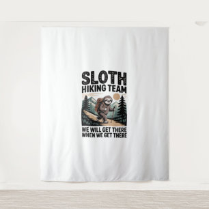 Langsames und stetes Sloth Wanderteam Wandteppich