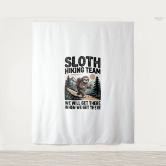 Langsames und stetes Sloth Wanderteam Wandteppich