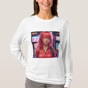 Langschläfer-T - Shirt - Neon Arcade Anime Edit