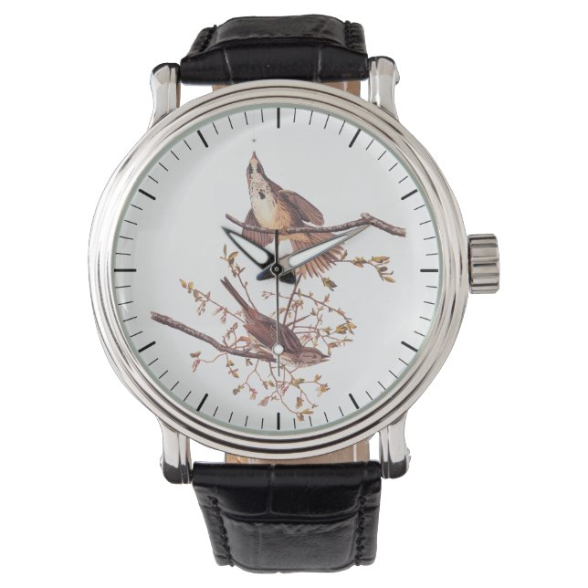 Langschnauzige Audubon-Vögel mit Tiny Spider Armbanduhr (Vorderseite)