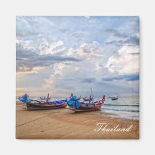 Langschwanzboote in Thailand Magnet