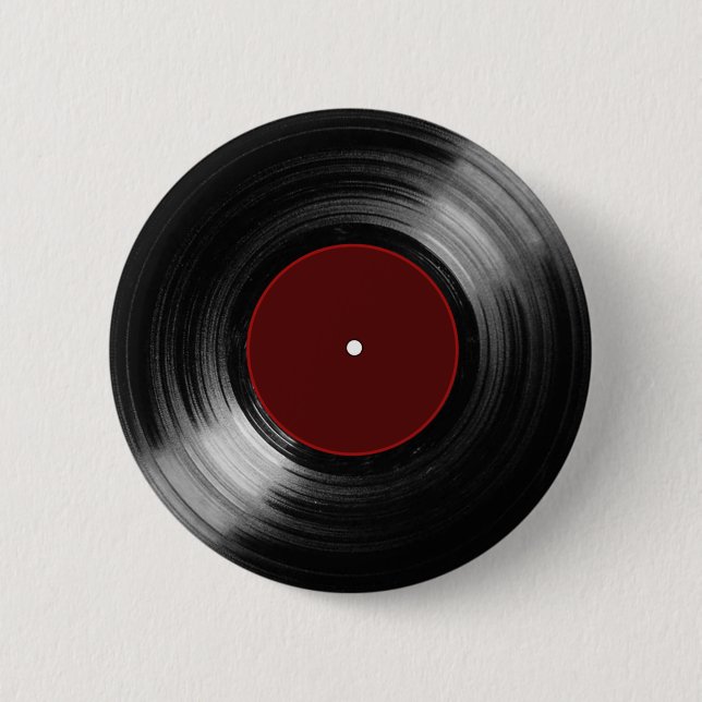 Langspielplatte aus Vinyl Button (Vorderseite)