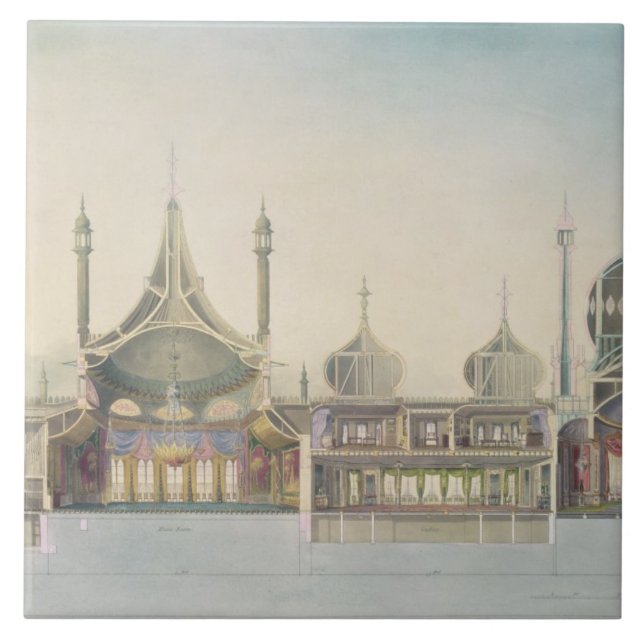 Längsprofil (L R) zum Organ, Musik-Raum, G Fliese (Vorderseite)