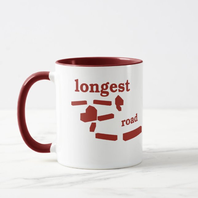Längste Straßen-Tasse - Rot Tasse (Links)