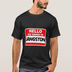Langston Hallo Mein Name ist Hemdname auf Custom T-Shirt