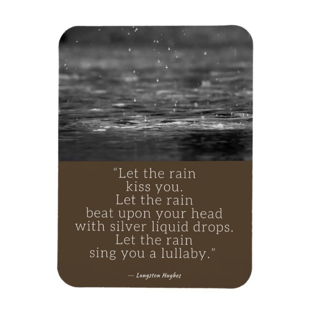 Langston Hughes Rain Zitat Magnet (Vertikal)