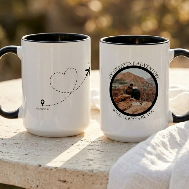 Langstrecken-Beziehungsfoto  Tasse (Long Distance Relationship Photo Mug)