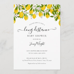 Langstrecken-Dusche per Post Baby Shower Lemons Einladung