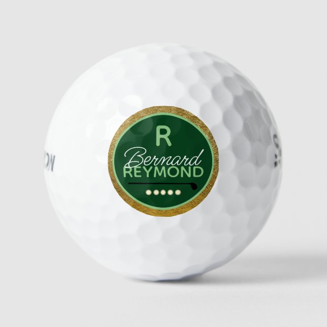 LangstreckenGolfers klassisches Monogramm Golfball (Vorderseite)