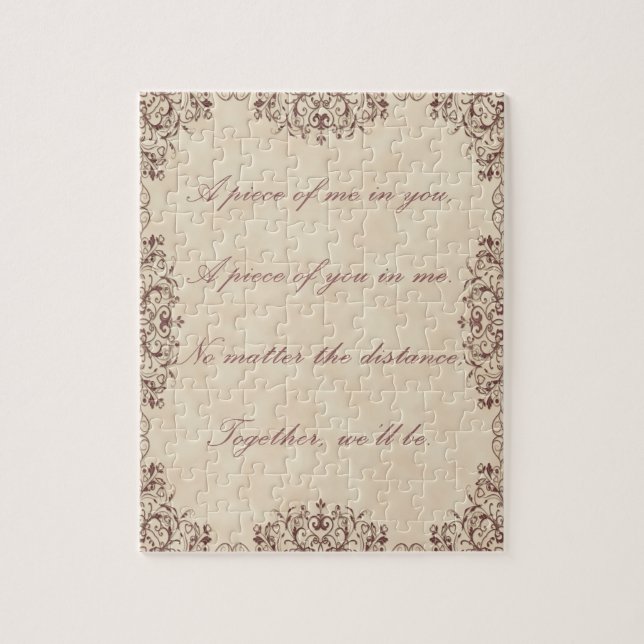 LangstreckenLiebe-Zitat Puzzle (Vertikal)