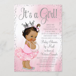 Langstreckenpost ethnische Prinzessin Baby Shower Einladung
