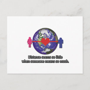 Langstreckenverhältnis Postkarte